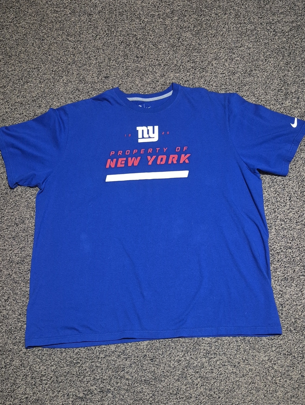 NFL Royal Blue New York Gianys Graphic Short Sleeve Tee
